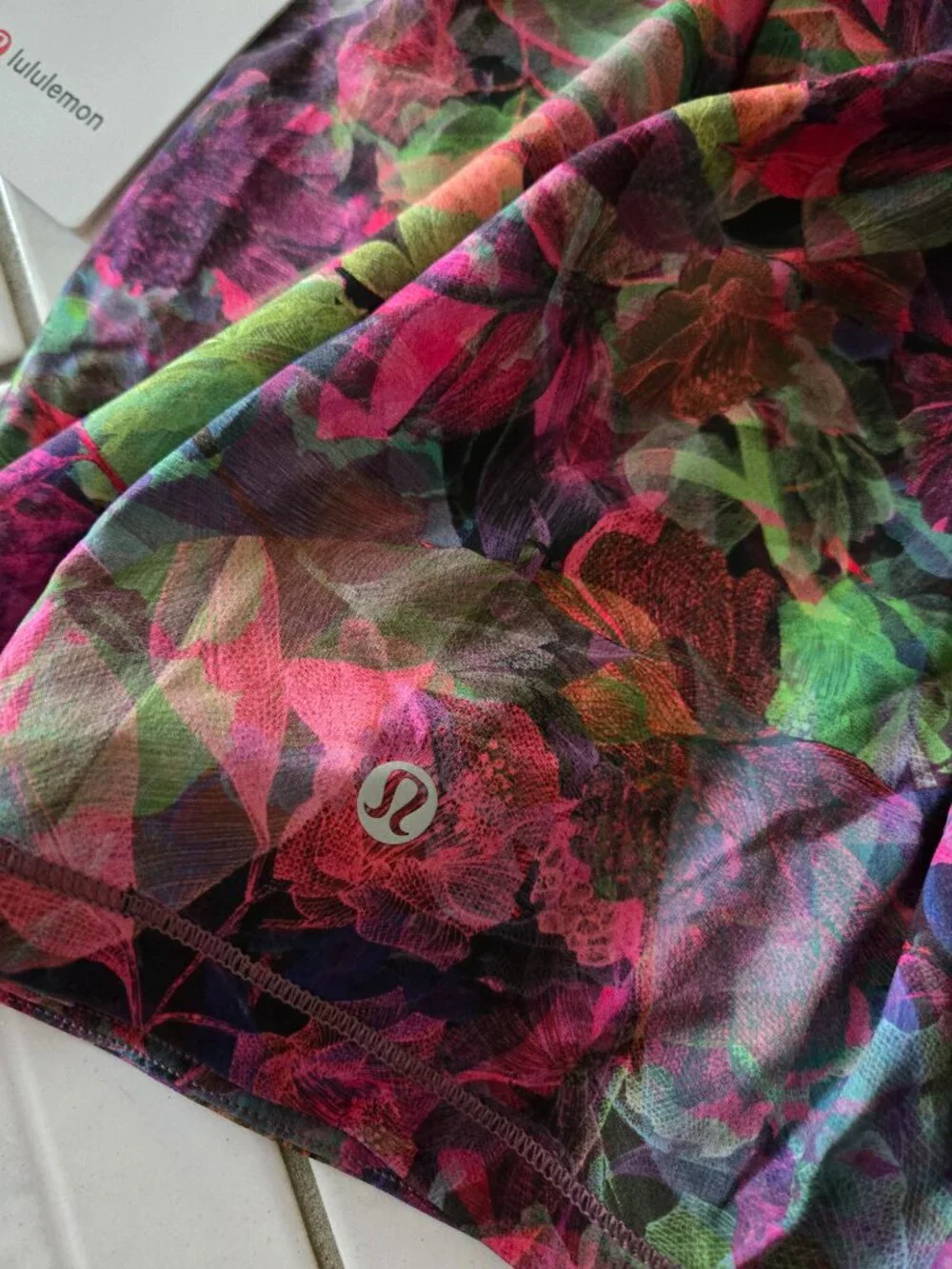 NWT Lulululemon Pace Rival Mid Rise Skirt Long Vivid Floral Tone Multi 16